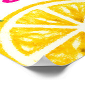 Lemon Sommer Thema Kindergeburtstag Poster (Ecke)