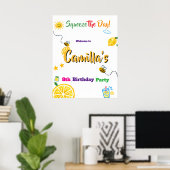 Lemon Sommer Thema Kindergeburtstag Poster (Heimbüro)