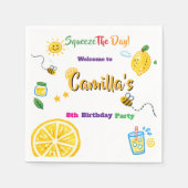 Lemon Sommer Thema Kindergeburtstag Serviette (Vorderseite)