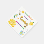 Lemon Sommer Thema Kindergeburtstag Serviette (Ecke)