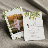 Lemon Sorrento Amalfi Coast Calligrafy Wedding Einladung