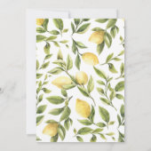 Lemon Sorrento Amalfi Coast Calligrafy Wedding Einladung (Rückseite)