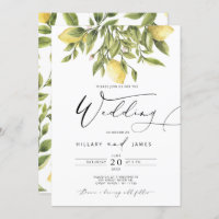 Lemon Sorrento Amalfi Coast Calligrafy Wedding