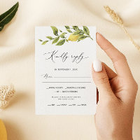 Lemon Sorrento Amalfi Coast Wedding RSVP Karte