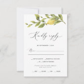 Lemon Sorrento Amalfi Coast Wedding RSVP Karte (Vorderseite)