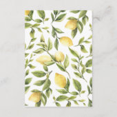 Lemon Sorrento Amalfi QR Code Wedding Registry Begleitkarte (Rückseite)
