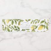 Lemon Sorrento Brautparty Wasserflaschenetikett (Einzelnes Label)