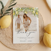 Lemon Sorrento Foto Wedding Dankeschön Karte