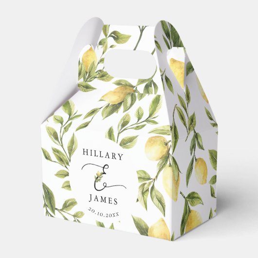 Lemon Sorrento Mediterranean Wedding Geschenkschachtel (Vorderseite)