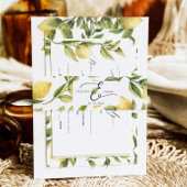 Lemon Sorrento Wedding Einladungsbanderole