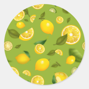 Lemon Sorte 8 Runder Aufkleber