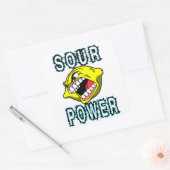 Lemon Sour Power Quadratischer Aufkleber (Umschlag)