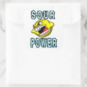 Lemon Sour Power Quadratischer Aufkleber (Tasche)