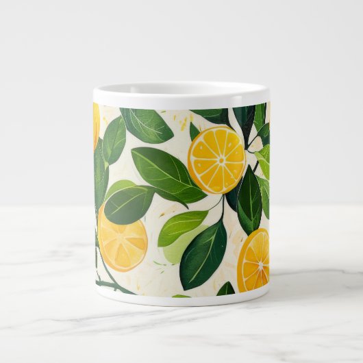 "Lemon Splash Coffee Tasse" Jumbo-Tasse (Vorderseite)