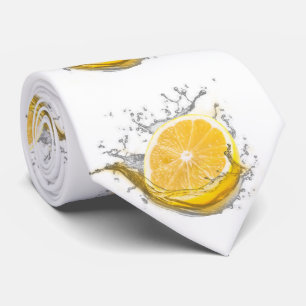 Lemon Splash in Wasser. erfrischend Krawatte