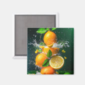 Lemon Splash Magnet (Vorderseite/Rückseite)
