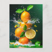Lemon Splash Postkarte (Vorderseite)