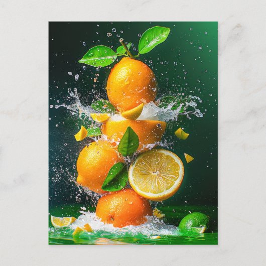 Lemon Splash Postkarte (Vorderseite)