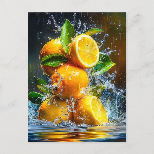 Lemon Splash Postkarte (Vorderseite)