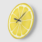 Lemon Splash Time Große Wanduhr (Winkel)