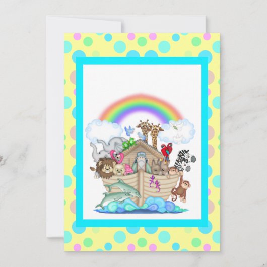 LEMON SPOT NOAHS ARK PARTY EINLADUNG (Vorderseite)