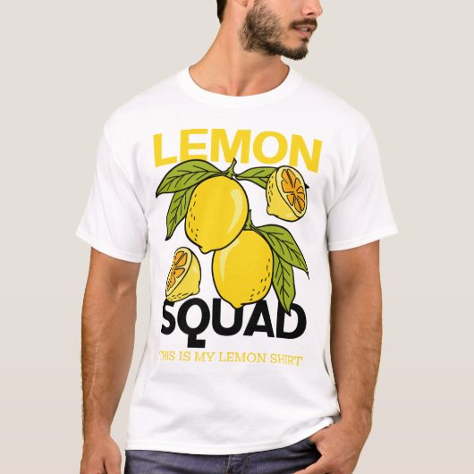 Lemon Squad Funny Lemonade Summer Citrus Frucht T-Shirt (Vorderseite)