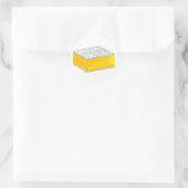Lemon Square Bar Konditorei Dessert Bake Sale Bäck Runder Aufkleber (Tasche)
