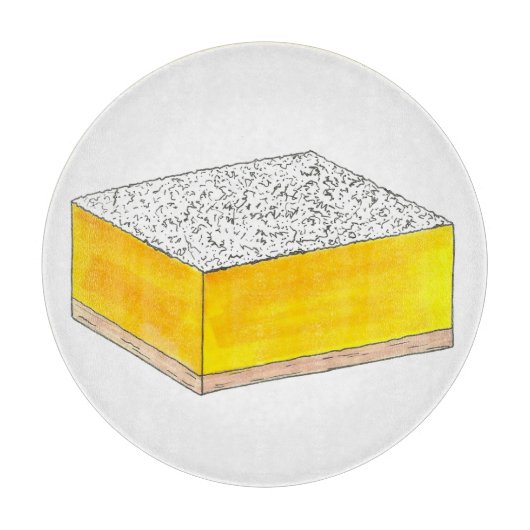 Lemon Square Bar Konditorei Dessert Bake Sale Gelb Schneidebrett (Vorderseite)
