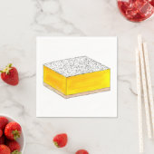 Lemon Square Bar Konditorei Dessert Bake Sale Gelb Serviette (Beispiel)