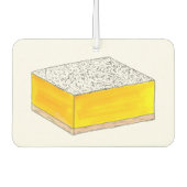 Lemon Square Bar Konditorei Dessert Bake Sale Süßi Autolufterfrischer (Vorderseite)