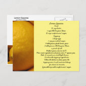 Lemon Squares Rezept Postkarte (Vorne/Hinten)