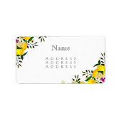Lemon Squeeze Anniversary Name Adressaufkleber (Vorne)