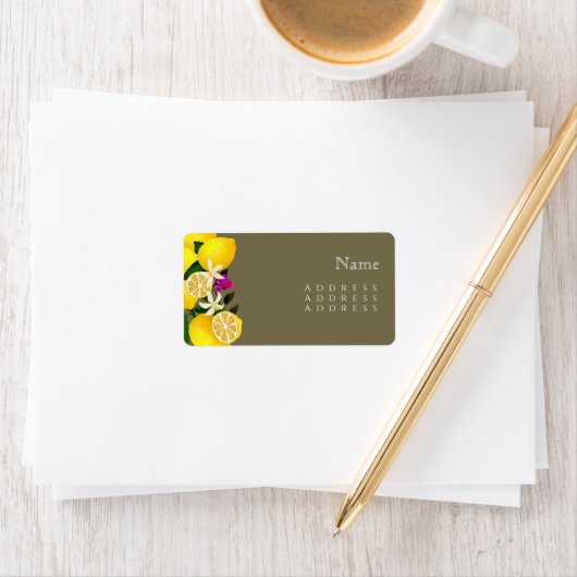 Lemon Squeeze Anniversary Name Adressaufkleber (Insitu)