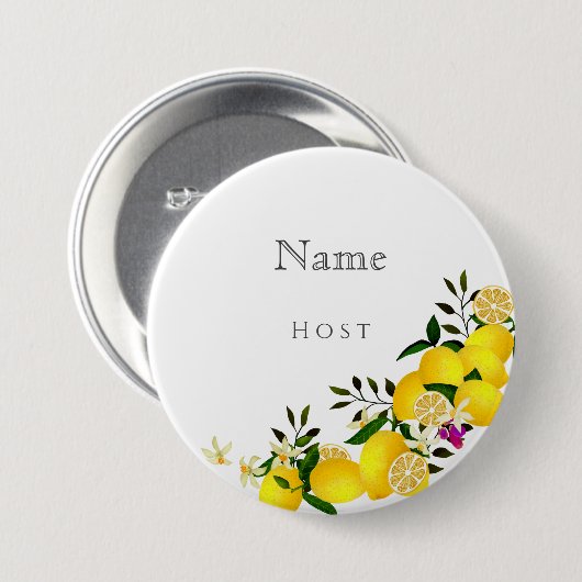 Lemon Squeeze Anniversary Name Button (Vorne & Hinten)