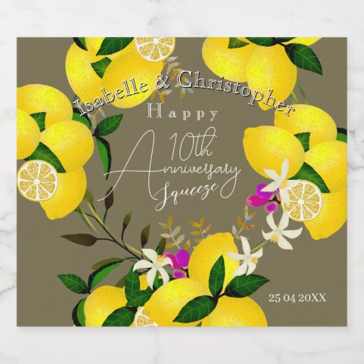 Lemon Squeeze  Bierflaschenetikett (Einzelnes Label)