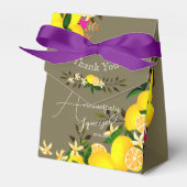 Lemon Squeeze Hochzeitstag Danke Geschenkschachtel (Vorderseite)