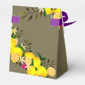 Lemon Squeeze Hochzeitstag Danke Geschenkschachtel (Rückseite)