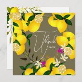 Lemon Squeeze-Jahrestag Dankeskarte (Vorne/Hinten)