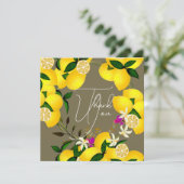 Lemon Squeeze-Jahrestag Dankeskarte (Stehend Vorderseite)