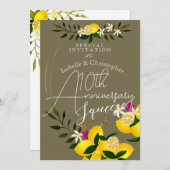Lemon Squeeze Jahrestag Hochzeit Einladung (Vorne/Hinten)