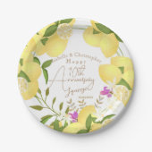 Lemon Squeeze Jubiläumsweiß Pappteller (Vorderseite)