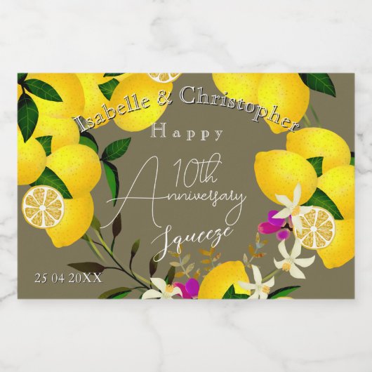 Lemon Squeeze Lebensmitteletikett (Einzelnes Label)