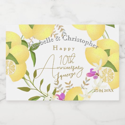 Lemon Squeeze  Schaumweinetikett (Einzelnes Label)