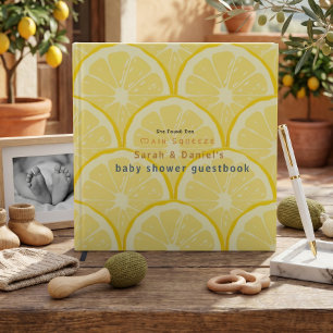 Lemon Squeeze Viral Elegante Klassische Babyparty Gästebuch