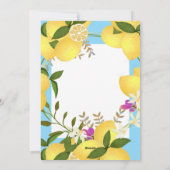 Lemon Squeeze Wedding Anniversary Blue Feiertagskarte (Rückseite)