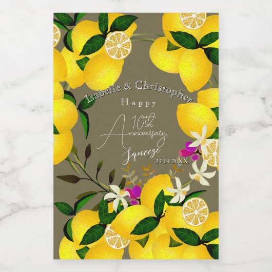 Lemon Squeeze  Weinetikett (Einzelnes Label)