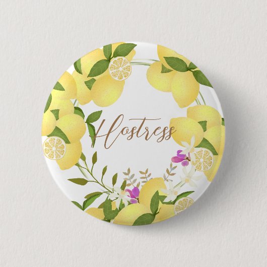 Lemon Squeeze White Button (Vorderseite)