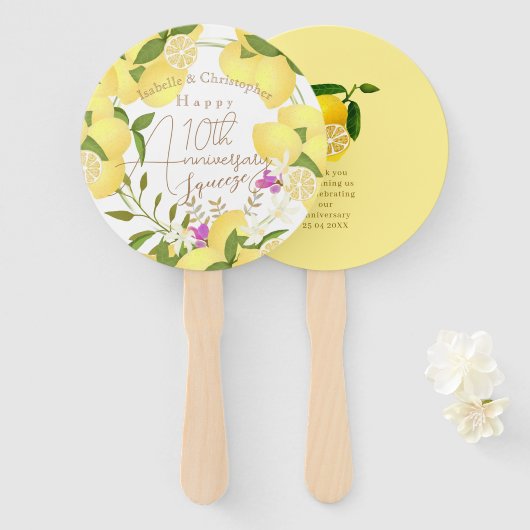 Lemon Squeeze White Fächer (Vorne und Hinten)