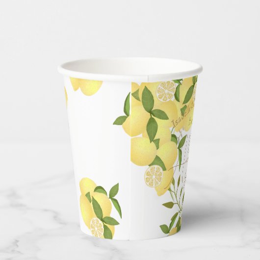 Lemon Squeeze White Pappbecher (Rechts)