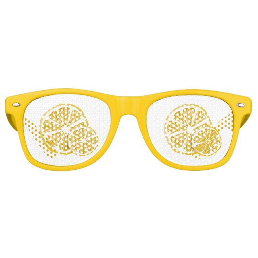 Lemon Squeeze White Partybrille (Vorderseite)